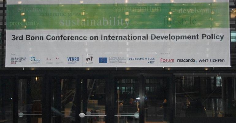 Banner of 3rd Bonn Conference on Internaternationa Development Policy